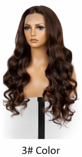 Light Ash Blonde Balayage Wig 24' Human Hair Body Wave Wear and Go Glueless Blonde Prebleached